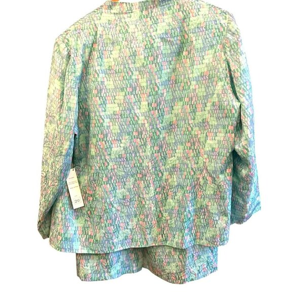 Vintage Anne Crimmins Umi Collections Paisley Geometric Silk 2 Piece 20W NWT - Picture 4 of 5